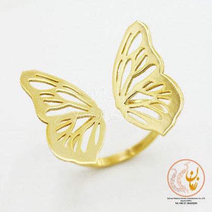 انگشتر طلا - طرح پروانه-ZMR0277